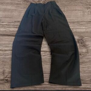 26x30 Black Balloon Style Pleated Baggy Dress Pants Y2K Grunge 2000s